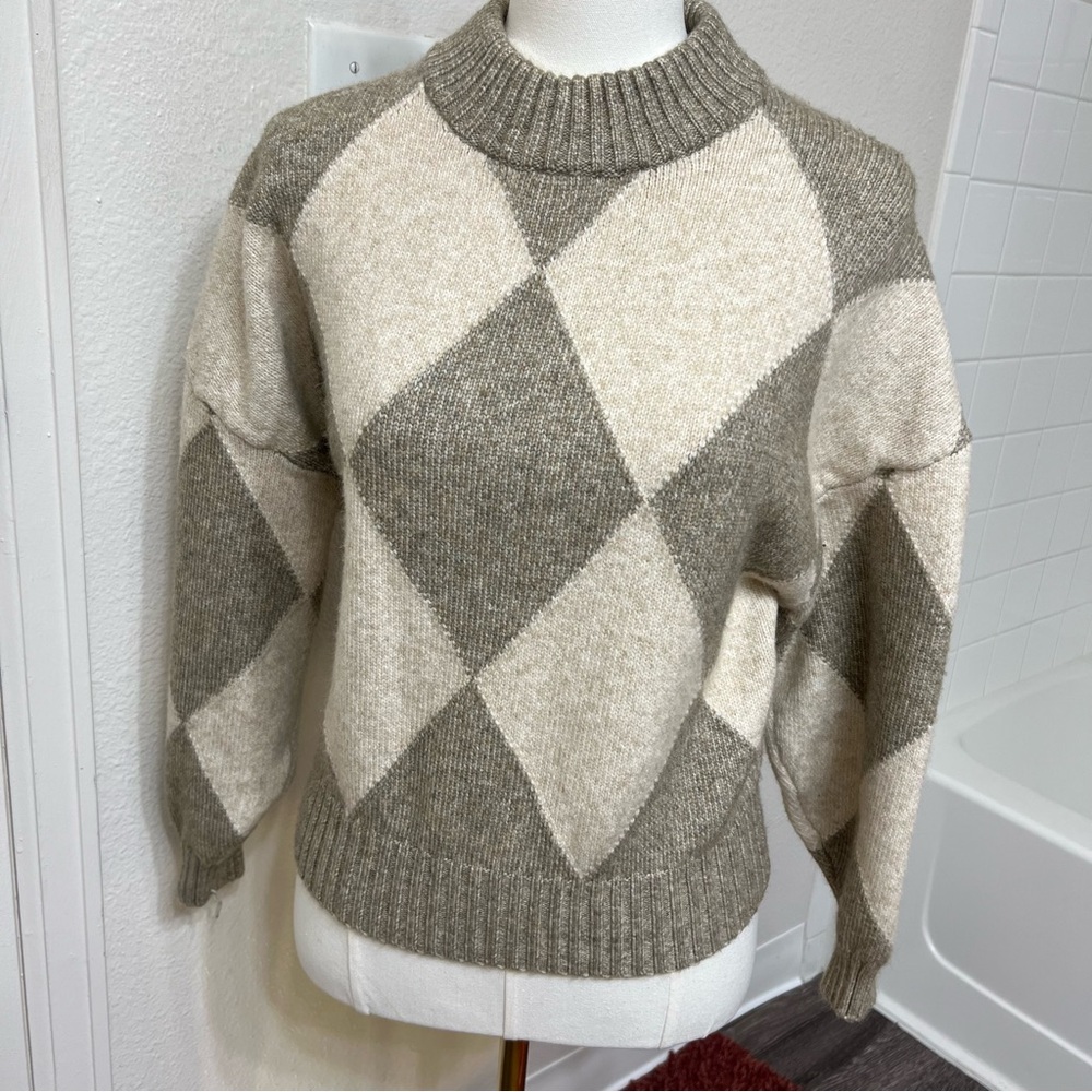 Pringle of Scotland x H&M Collection brown argyle sweater crewneck